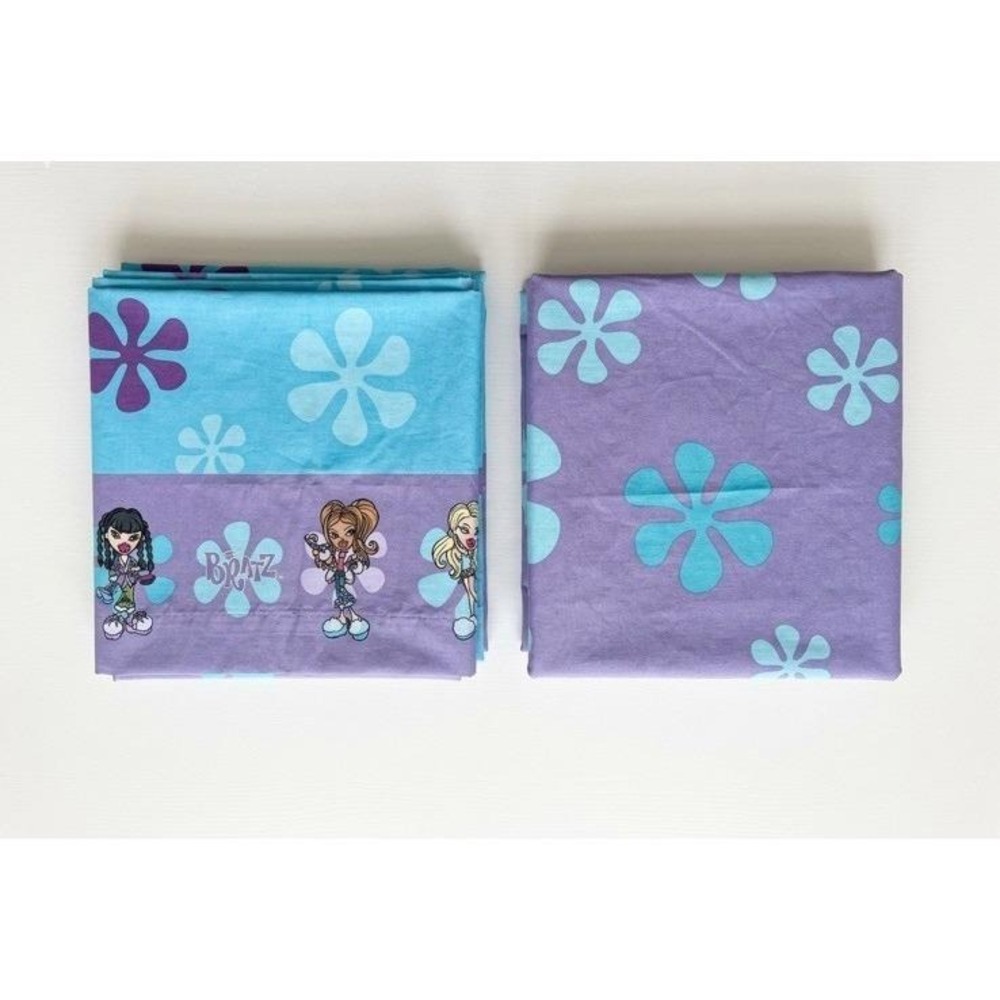 Vintage BRATZ Full Flat And Fitted Bed Sheet Set Jasmin Cloe Jade Sasha